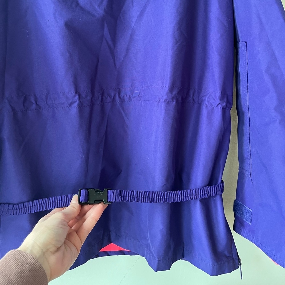 Vintage Columbia pullover Anorak neon hooded ski jacket shell pockets - Picture 10 of 14
